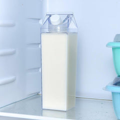 Square Milk Carton Plastic Water Bottle 16.9oz 33.8oz 500ml 1
