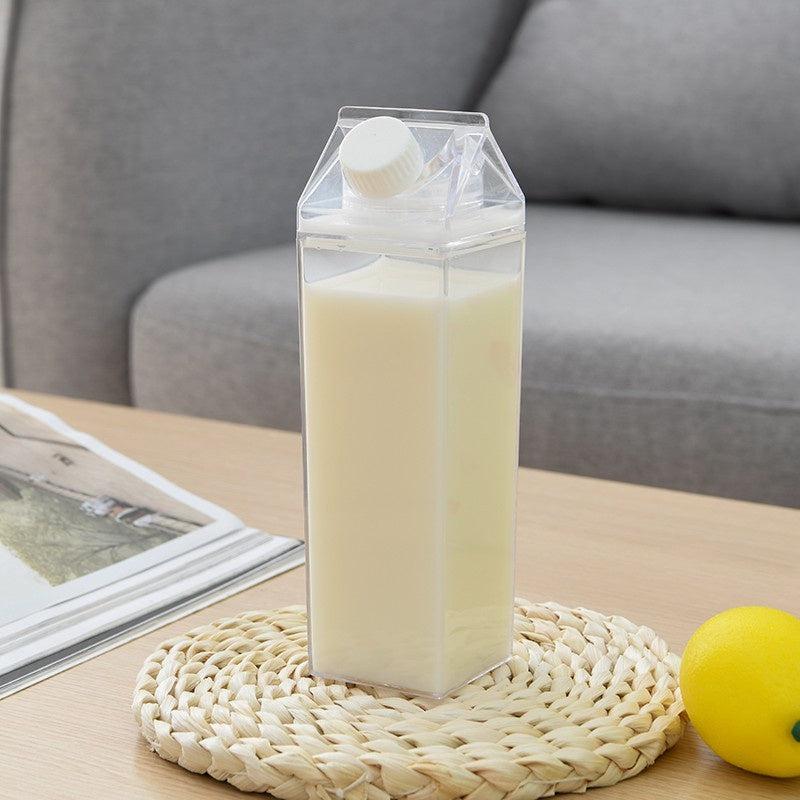 Square Milk Carton Plastic Water Bottle 16.9oz 33.8oz 500ml 1