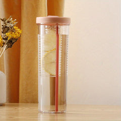 700ml Straw Cup with Tea Storage & Collapsible Straw