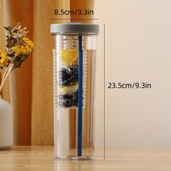 700ml Straw Cup with Tea Storage & Collapsible Straw