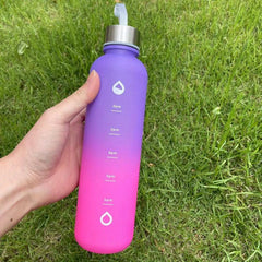 28oz Motivational Water Bottle for Sports Fitness Camping