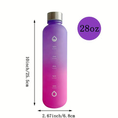 28oz Motivational Water Bottle for Sports Fitness Camping