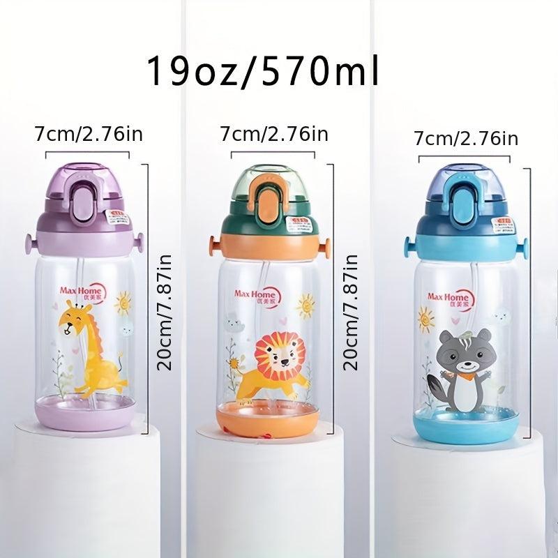 PC Sports Water Bottle Outdoor Plastic Water Bottle Cartoon Animal Washable