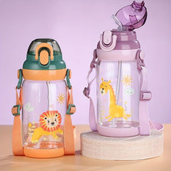 PC Sports Water Bottle Outdoor Plastic Water Bottle Cartoon Animal Washable