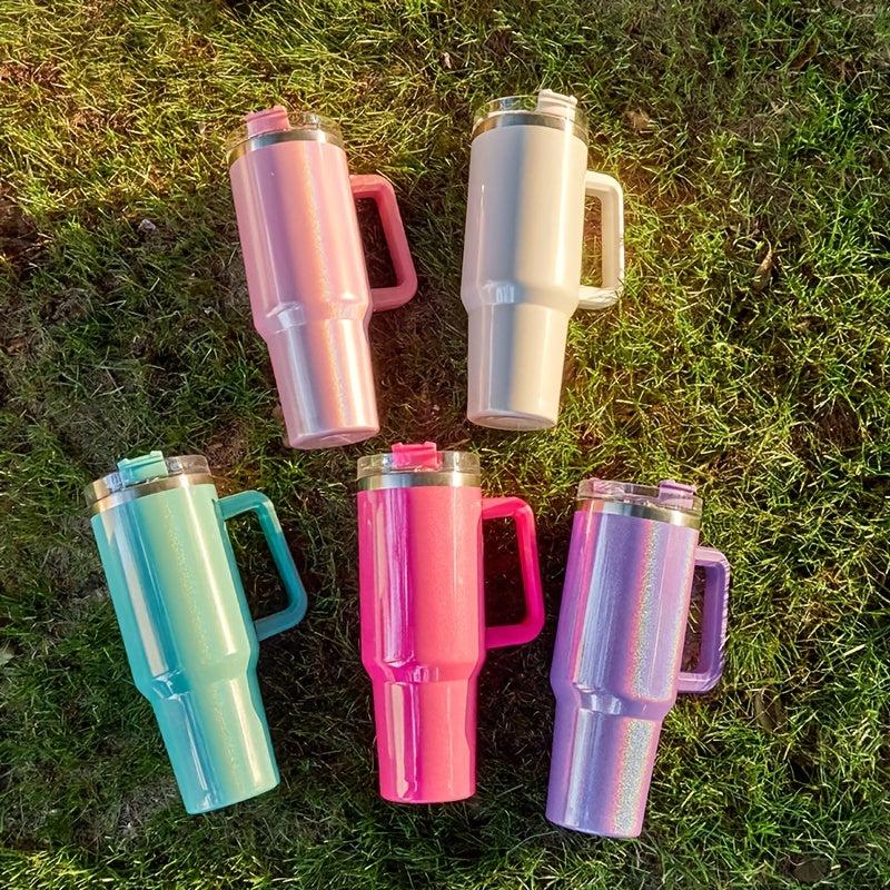 Sakura Train 40 OZ Portable Rainbow Gradient Car Tumbler