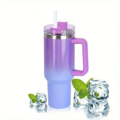 Sakura Train 40 OZ Portable Rainbow Gradient Car Tumbler