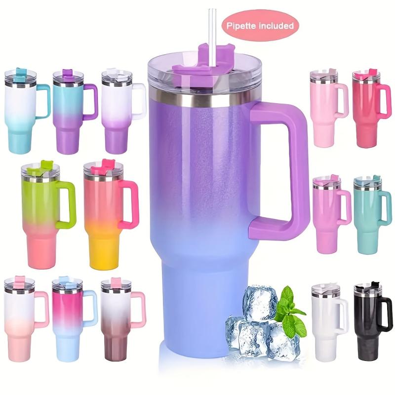 Sakura Train 40 OZ Portable Rainbow Gradient Car Tumbler