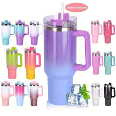 Sakura Train 40 OZ Portable Rainbow Gradient Car Tumbler