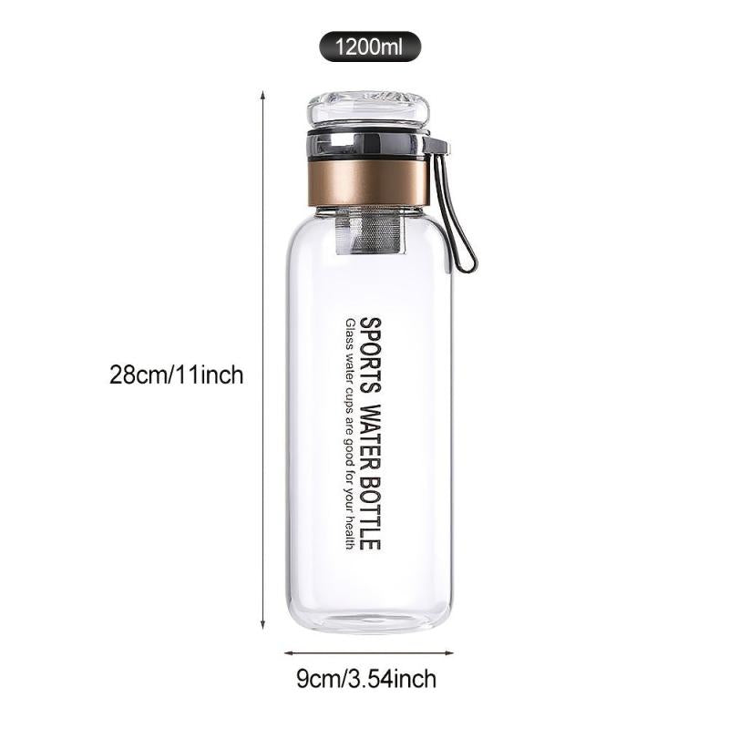 1L Borosilicate Glass Cup with Lifting Rope & Internal Filter