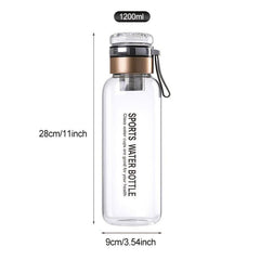 1L Borosilicate Glass Cup with Lifting Rope & Internal Filter