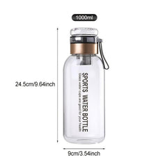 1L Borosilicate Glass Cup with Lifting Rope & Internal Filter