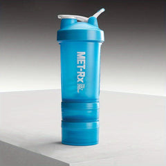 3 Tier Shaker Bottle w/ Pill Organizer & Powder Storage