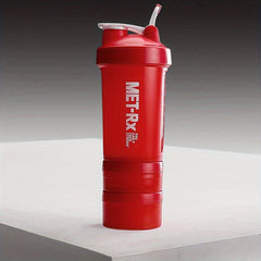 3 Tier Shaker Bottle w/ Pill Organizer & Powder Storage