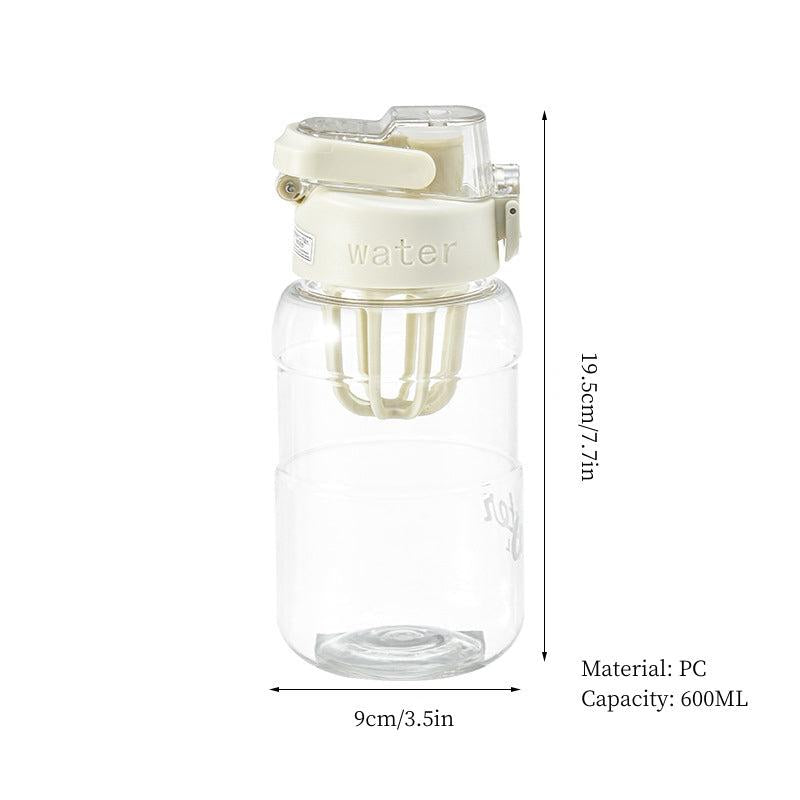 600ml Portable Water Bottle with Infuser - Ideal for Summer Sports, Travel