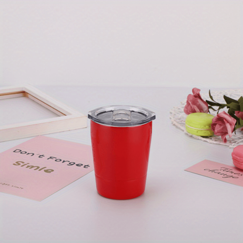 Watersy 8oz Double Wall Stainless Steel Cup with Lid - Small Rambler Tumbler