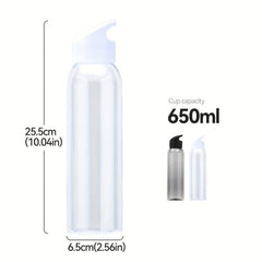22oz 650ml Transparent Plastic Water Cup BPA-Free for Office Outdoor Fitness