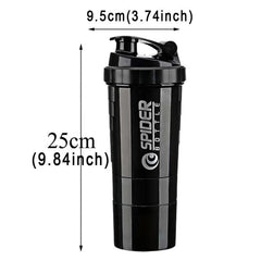 3 Tier Shaker Bottle Protein Shakes with Pill Containers