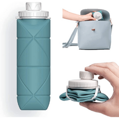 Collapsible Water Bottle Leakproof BPA Silicone Foldable Travel Sports