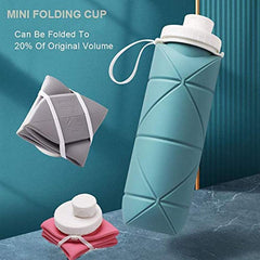 Collapsible Water Bottle Leakproof BPA Silicone Foldable Travel Sports