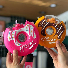 Donut Water Bottle with Shoulder Strap