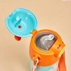 304 Stainless Steel Vacuum Cup Small Insulation Cup Student Straws Cartoon Belly