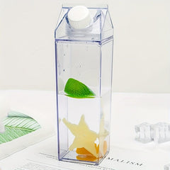 Square Plastic Milk Cup Large Capacity Water Bottle C