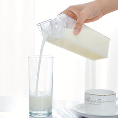 Square Plastic Milk Cup Large Capacity Water Bottle C