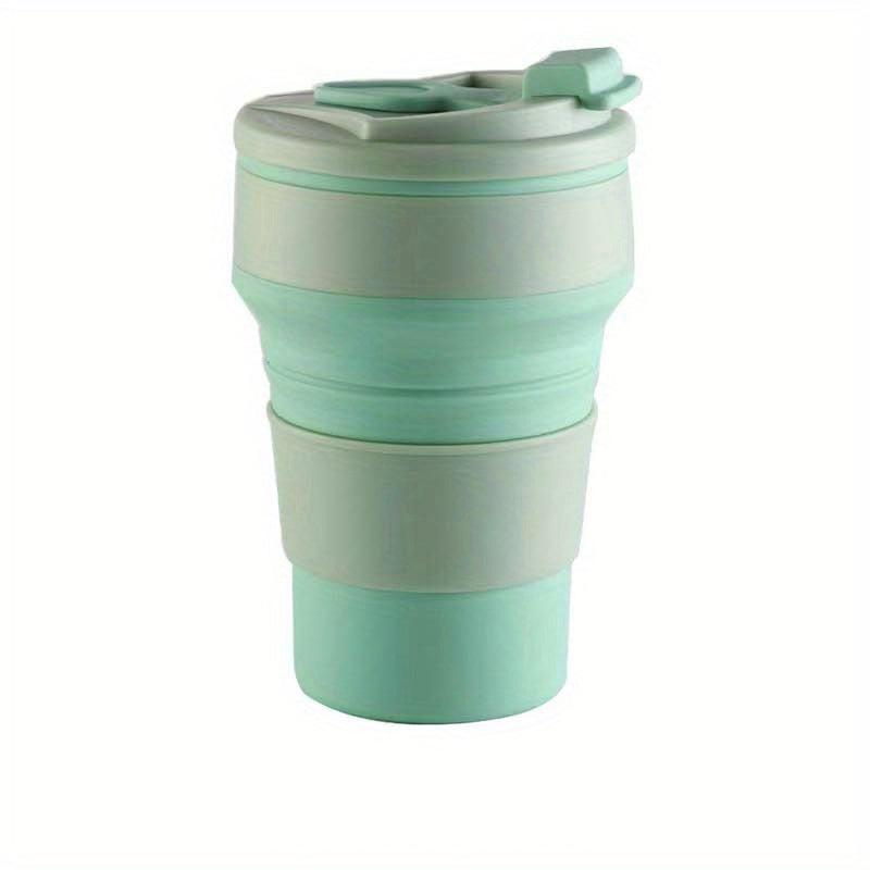 1pc Collapsible Water Bottle with Lid Portable Silicone Cup