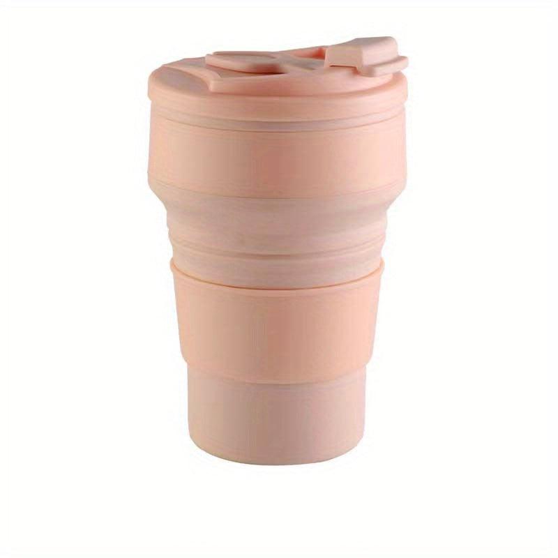 1pc Collapsible Water Bottle with Lid Portable Silicone Cup