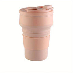1pc Collapsible Water Bottle with Lid Portable Silicone Cup