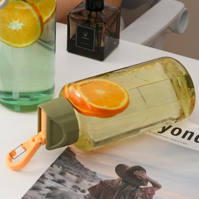 Clear Plastic Water Bottle with Straw 27oz 34oz Sports Drinking Cup Travel