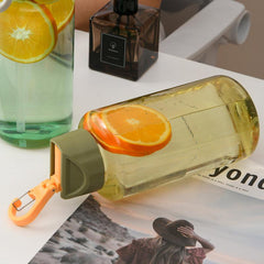 Clear Plastic Water Bottle with Straw 27oz 34oz Sports Drinking Cup Travel