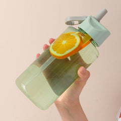 Clear Plastic Water Bottle with Straw 27oz 34oz Sports Drinking Cup Travel