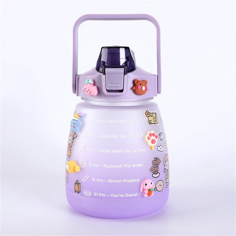 44oz Leakproof Sports Water Bottle with Straw & Strap
