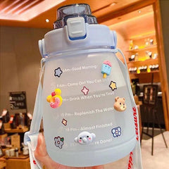 44oz Leakproof Sports Water Bottle with Straw & Strap