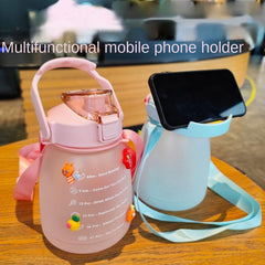 44oz Leakproof Sports Water Bottle with Straw & Strap