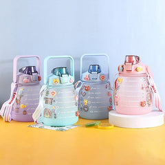 44oz Leakproof Sports Water Bottle with Straw & Strap