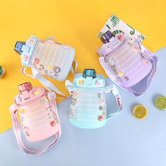 44oz Leakproof Sports Water Bottle with Straw & Strap