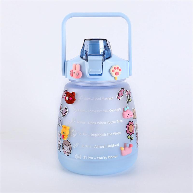 44oz Leakproof Sports Water Bottle with Straw & Strap