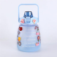 44oz Leakproof Sports Water Bottle with Straw & Strap
