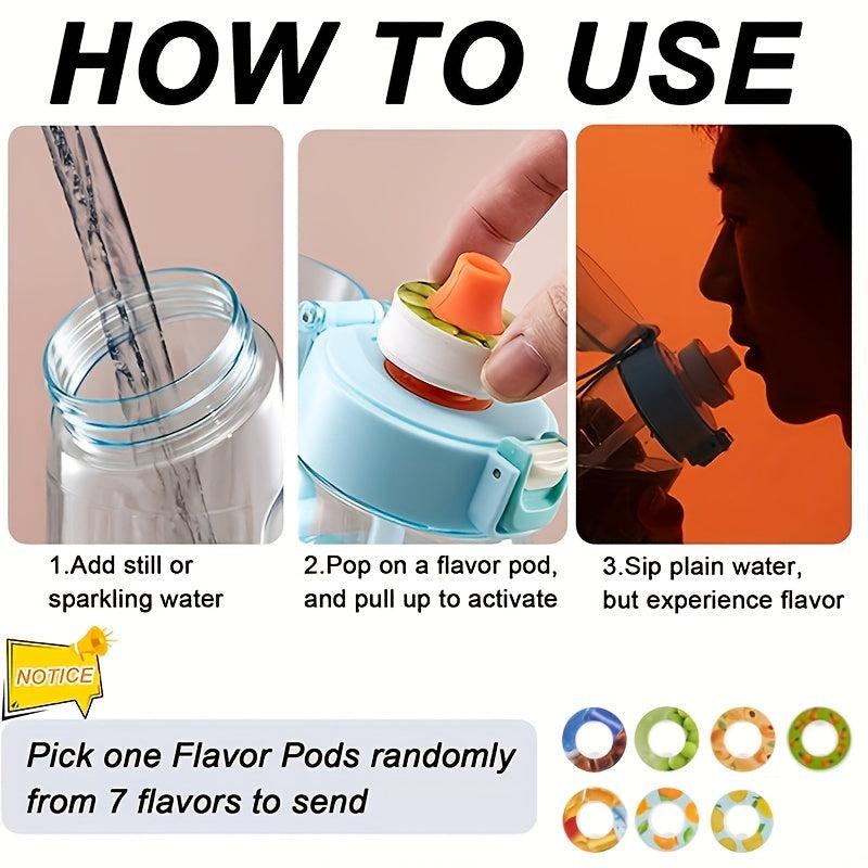 650ML Sports Water Bottle with Flavor Pods