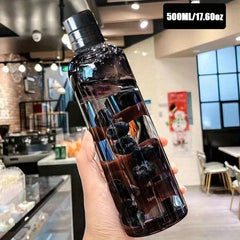 Clear Motivational Water Bottle 17oz 24oz Stylish Sports Water Cups