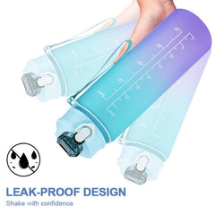 Motivational Water Bottle 750ml Sports Drinking Cups