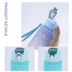 Motivational Water Bottle 750ml Sports Drinking Cups