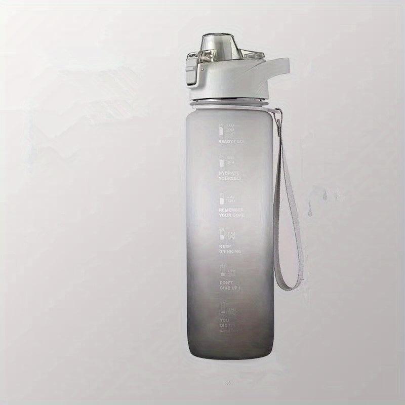 Rainbow 32oz Motivational Water Bottle with Time Marker & Rope Handle