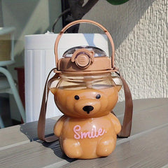 Bear Water Bottle with Adjustable Strap