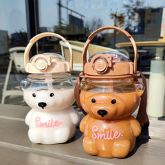 Bear Water Bottle with Adjustable Strap