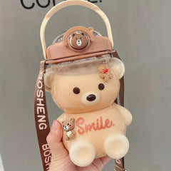 Bear Water Bottle with Adjustable Strap