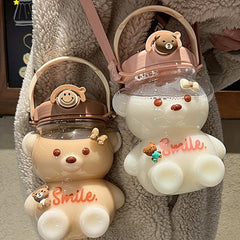 Bear Water Bottle with Adjustable Strap