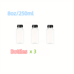 5pcs 8-16oz Water Bottles with Leak-Proof Lid Clear Plastic Juice Bottles